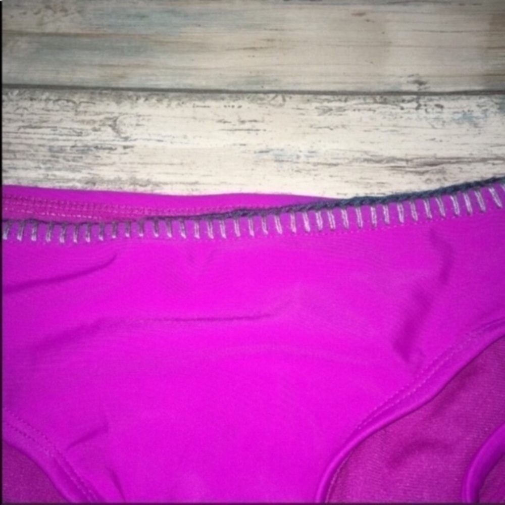 Xhilaration Purple Tie Side Bikini Bottoms Women’s Small String Swim Vibrant - Picture 4 of 5